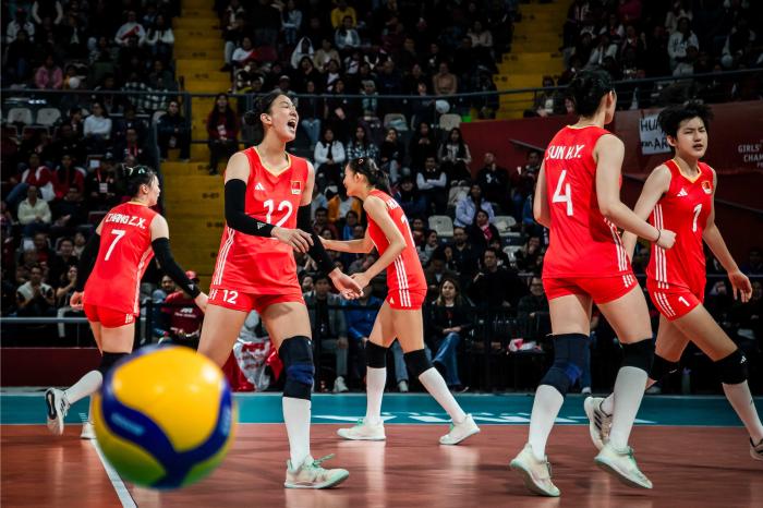 中国U17女排在秘鲁举行的U17世界女子排球锦标赛